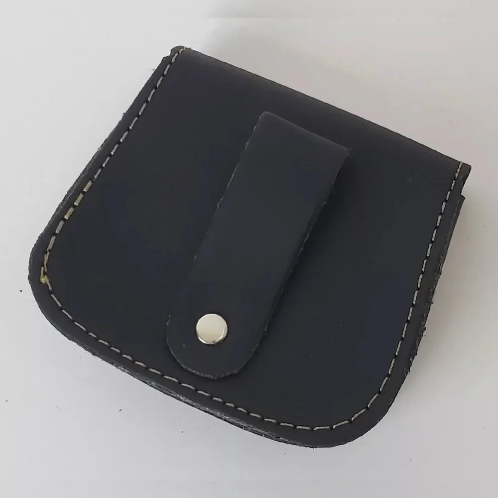PERUVIAN GENUINE LEATHER PURSE COINS MEN'S WOMEN'S EMBOSSED LOGO DESIGN WALLET